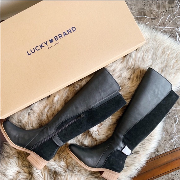 Lucky Brand Shoes - HP🤩Lucky Brand Tall Leather Timini Boots US 6 NWB